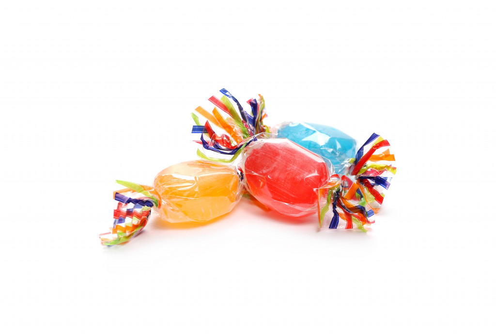 three candies