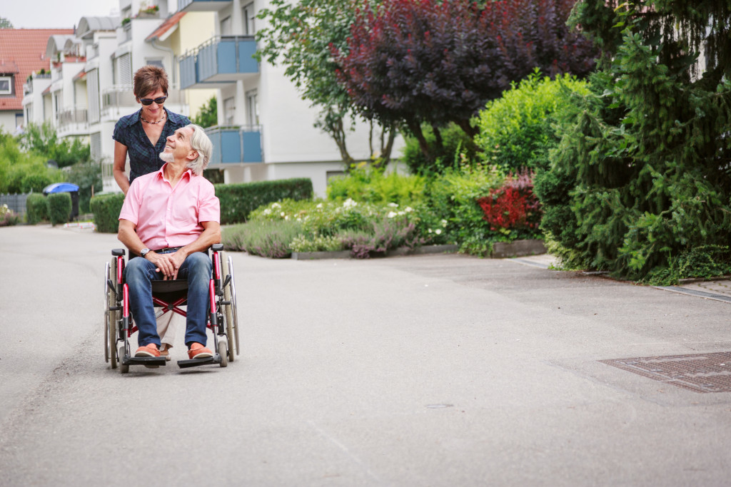 man in senior care